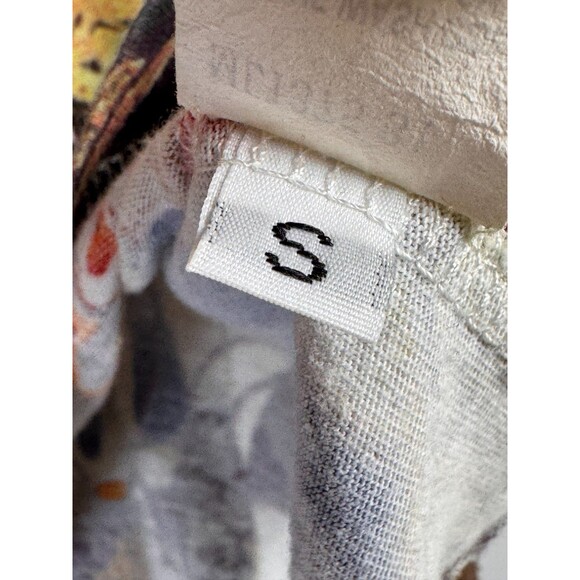 Vintage Michael Lau Top Womens Small Cotton Art Print City Scene Made in USA - Picture 6 of 11